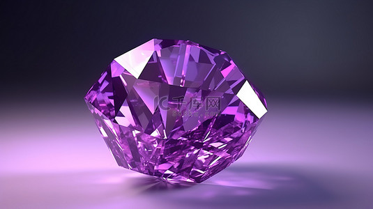 紫水晶背景图片_紫水晶宝石的辐射 3D 渲染