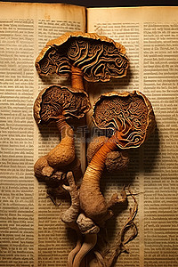 灵芝背景图片_韩国蘑菇