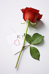 我爱你爱你背景图片_一张我爱你的卡片，放在玫瑰旁边的白色表面上