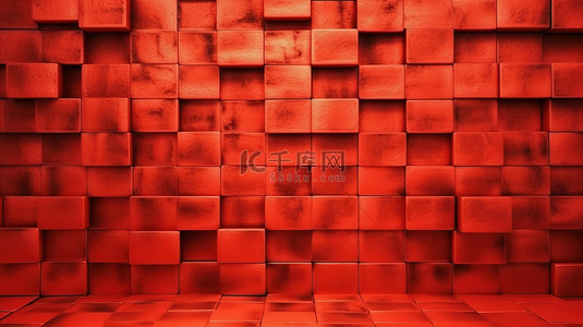 红墙背景纹理背景图片_3d 红墙是您空间的完美背景