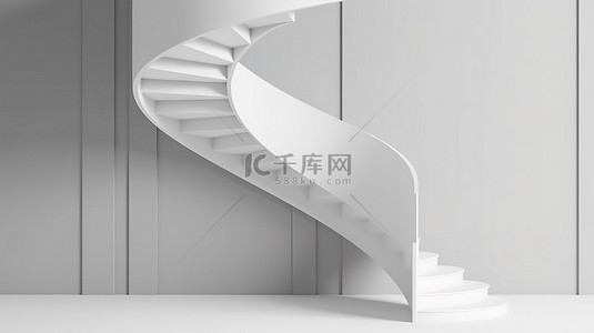 由此上楼背景图片_白色背景上楼梯的简约 3D 渲染