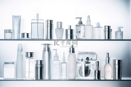 清洁剂背景图片_瓶清洁剂护发产品和化妆品