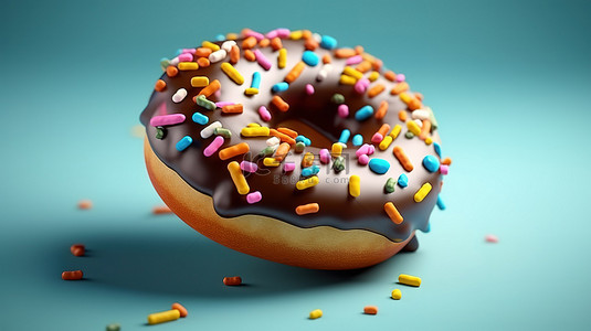 美味的甜甜圈 3D 艺术品