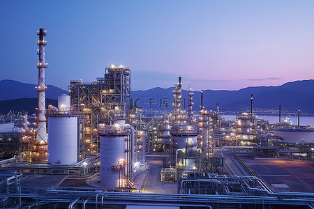 产业园区背景图片_台湾某炼油厂