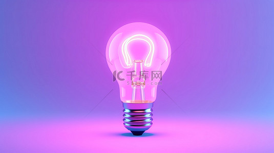 模糊粉色背景图片_充满活力的紫丁香图案背景由 3D 灯泡艺术横幅照明