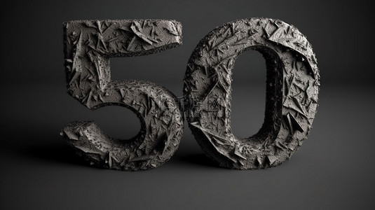 三折页黑色商务背景图片_3D 渲染中的 50 个符号黑色和粗糙表面纹理