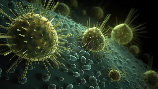 细菌病毒和细胞的 3d 描述