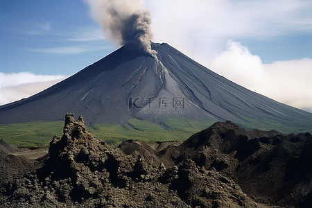 瓜背景图片_伦瓜耶河佩利纳斯河附近的火山