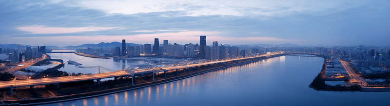 大江大河背景图片_黄昏时鸟瞰城市和一条大河