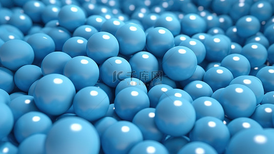浅蓝色几何背景图片_3d 渲染的浅蓝色球体