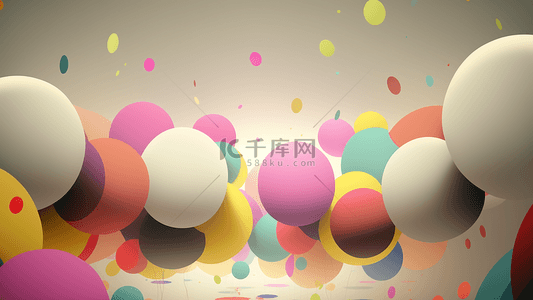 派对彩色气球漂浮背景