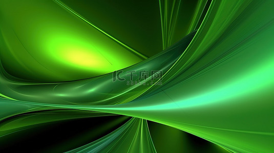 接纳变化背景图片_3D 插图万花筒般的绿色变化抽象艺术，带来令人惊叹的视觉背景