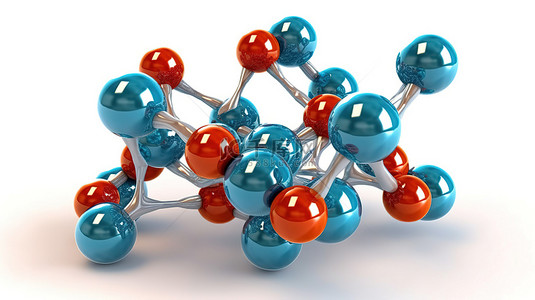 3d 插图与剪切路径赖氨酸分子的结构形成