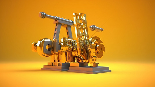 机械设备背景图片_用于高效燃料提取的石油工业设备3D抽油系统模型