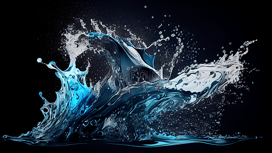 水浪纹蓝色背景图片_水珠蓝色水滴水纹背景