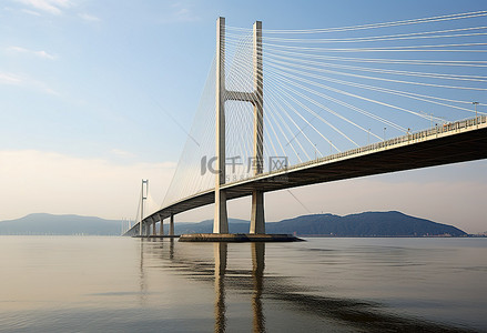 吊机背景图片_机河上的台湾中国大桥