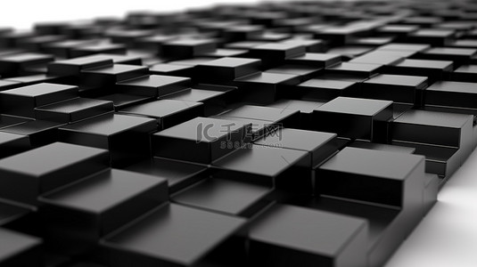 方行标签背景图片_白色背景上倾斜行中设置的黑色块的几何图案