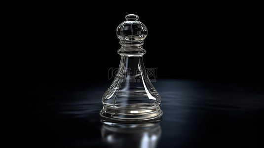 用于 3D 国际象棋游戏渲染的隔离水晶棋子