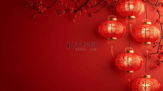 花纹背景喜庆背景图片_红色中国春节喜庆灯笼的背景图19