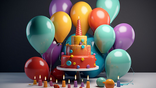 生日蛋糕帽子背景图片_派对生日庆祝庆典