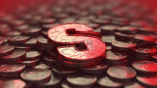 叙利亚风背景图片_叙利亚红色叙利亚镑货币符号的 3d 插图