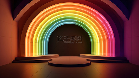 彩虹房间改造成 3D 渲染 LGBTQ+ 舞台