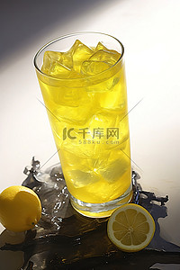 果汁画册背景图片_柠檬水鸡尾酒