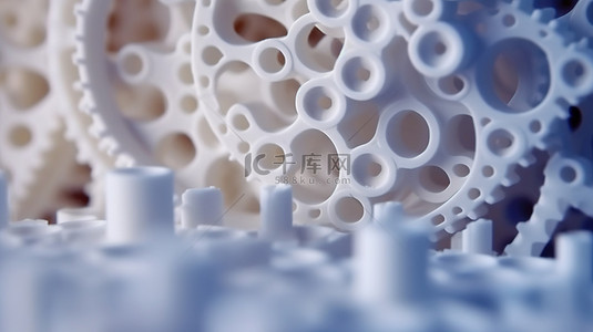 3D 打印物体的特写 渐进式增材技术的未来