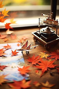 神奈川背景图片_神奈川的秋天与日本纪念品