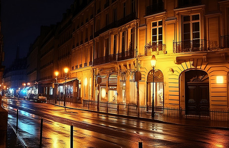 巴黎夜景背景图片_巴黎在晚上