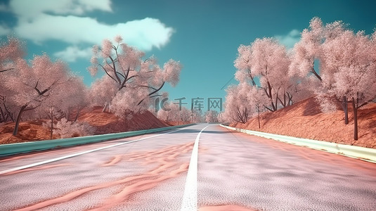 插图 3d 高中路标