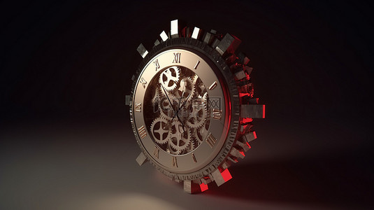货币时间背景图片_时间等于金钱 带有美元符号的时钟的 3d 渲染