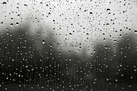 露背景图片_雨滴落在窗户上