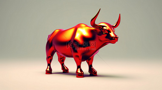 红牛的孤立 3D 插图