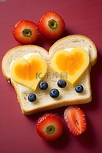 心形三明治早餐照片原理免版税代码 64637295970