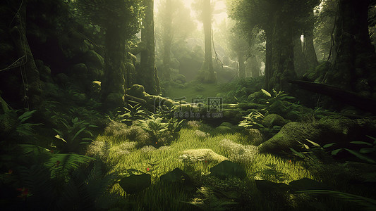 绿色植物树林背景图片_森林树林植物绿色草地
