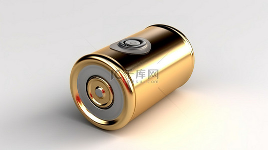 充电电池背景背景图片_白色隔离背景下电池的 3D 渲染