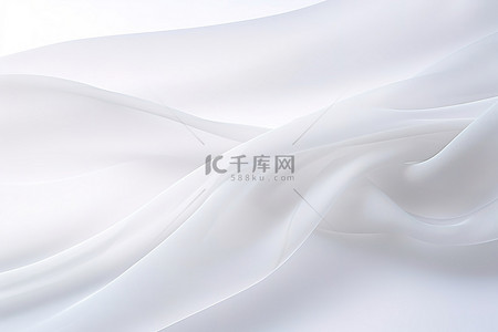 白色光滑丝绸材质背景，在稀薄的空气中优雅垂坠