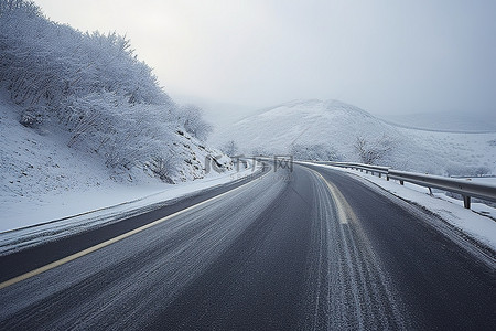 苏格兰背景图片_苏格兰雪地怀尔峡谷中的路