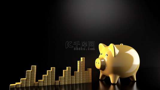 卡通希腊背景图片_通过 3d 存钱罐渲染描绘希腊的积极经济增长