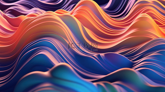 海洋的纹理背景图片_具有抽象纹理流体波的 3D 渲染图案