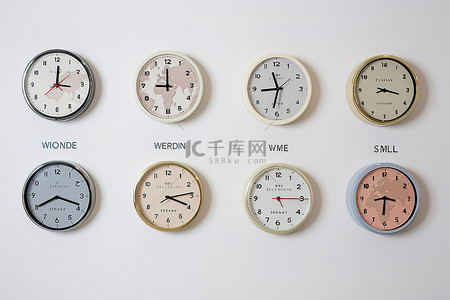 与世界背景图片_时钟与世界各地不同城市的日历和一天中的时间一致