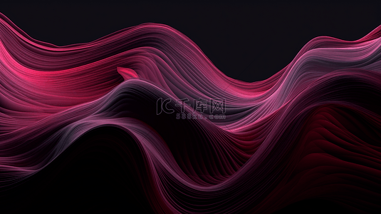 音谱线背景图片_商务抽象曲线红色背景