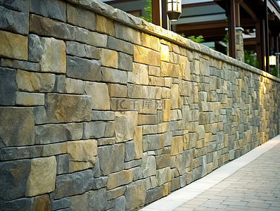 直接变形背景图片_直接建在人行道上的石墙