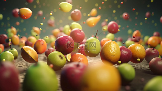 绿色营养背景图片_食物新鲜水果农产品绿色