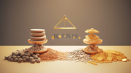 在 3d 渲染中可视化滞胀货币和食物失衡