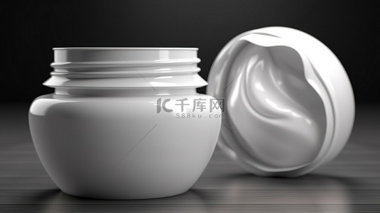 护肤洗面奶背景图片_打开锅显示 3d 渲染的美容霜