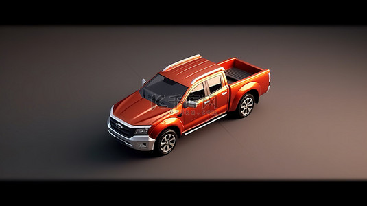 氢能源汽车背景图片_皮卡车的 3D 渲染和插图