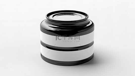 塑料罐透明背景图片_3d 创建的带有单色标签的空塑料油容器