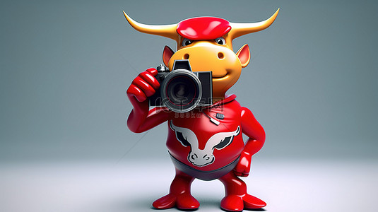 有趣的 3D 红牛用相机捕捉回忆